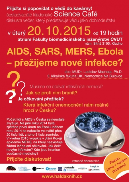 Science Café: AIDS, SARS, MERS, Ebola – přežijeme nové infekce?