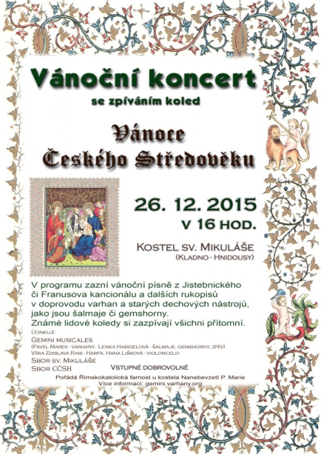 Koncert Vánoce českého středověku