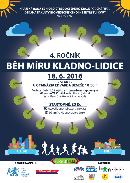 Běh míru Kladno - Lidice 2016