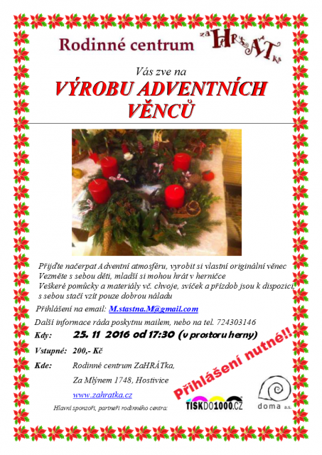 Výroba adventních věnců