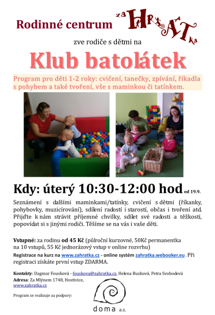 Klub batolátek - program pro děti 1-2 roky
