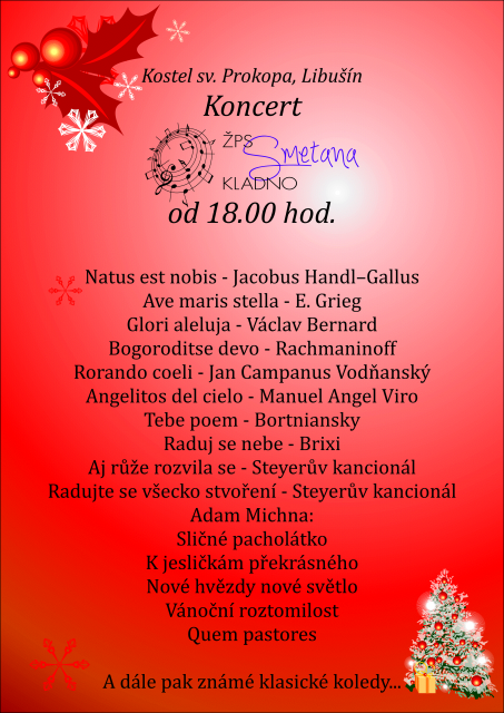 Vánoční koncert v kostele sv. Prokopa v Libušíně