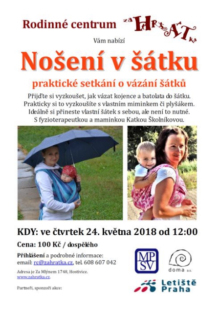 Seminář Nošení miminek a dětí v šátku