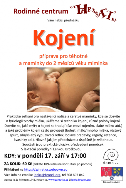 Přednáška Kojení pro těhotné a maminky novorozenců