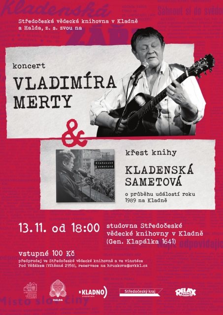 Koncert Vladimíra Merty a křest knihy Kladenská sametová